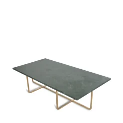 Mesa de centro Ninety rectangular, mármol indio, estructura de latón*OX Denmarq Best