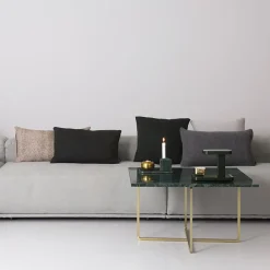 Mesa de centro Ninety rectangular, mármol marquina, estructura negra*OX Denmarq Online
