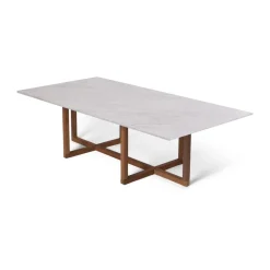 Mesa de centro Ninety 60x120 cm, base de roble ahumado, Mármol*OX Denmarq Clearance