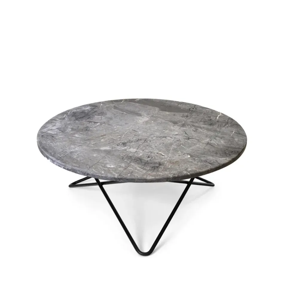 Mesa de centro O Table, Mármol , estructura lacado negro*OX Denmarq Outlet