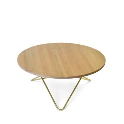 Mesa de centro O Table, roble lacado mate, estructura de latón*OX Denmarq Clearance