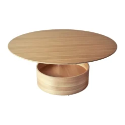 Mesa de centro Parasol L Ø90 cm, Oak*Maze New