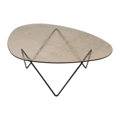 Mesa de centro Pedrera, semimate - vidrio estructurado bronce*GUBI Clearance
