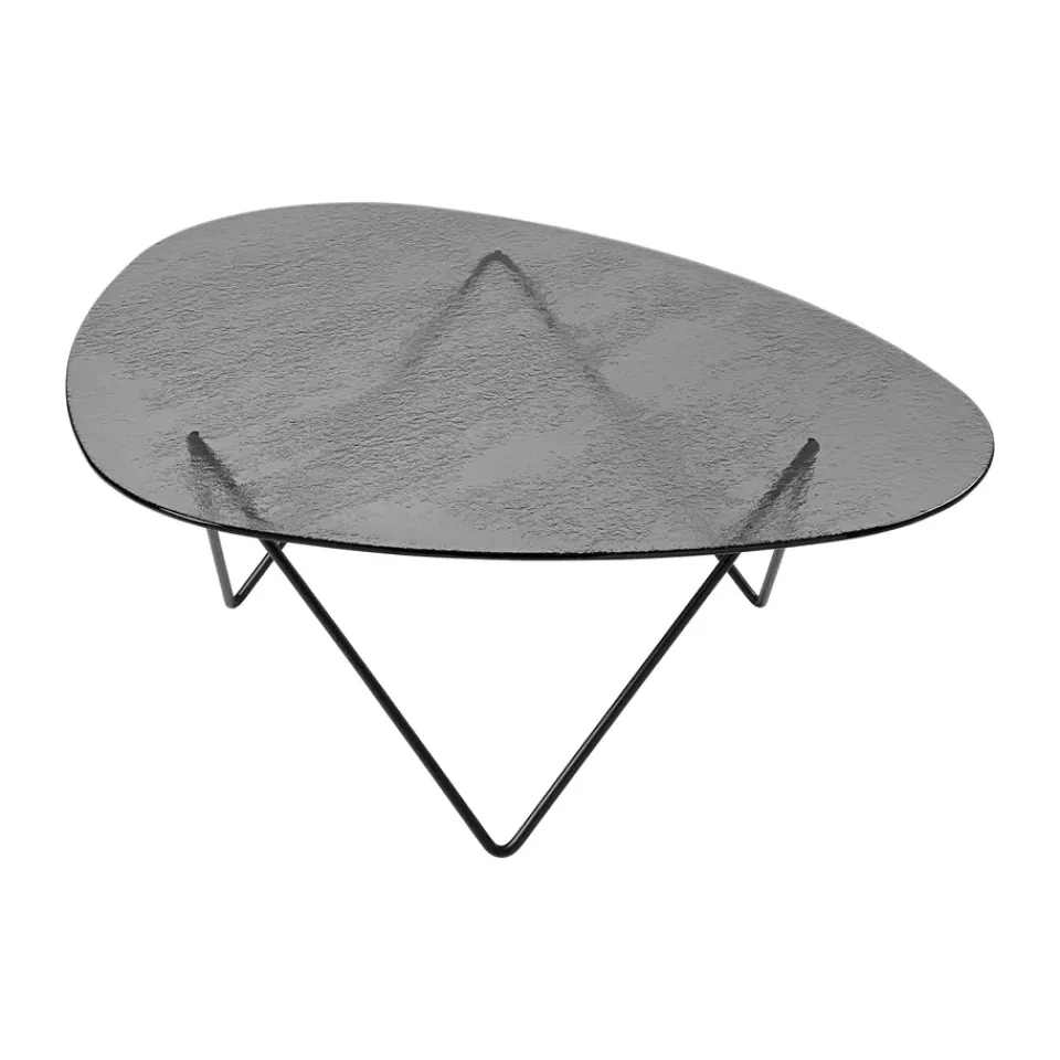 Mesa de centro Pedrera, semimate–vidrio estructurado smoke*GUBI Clearance