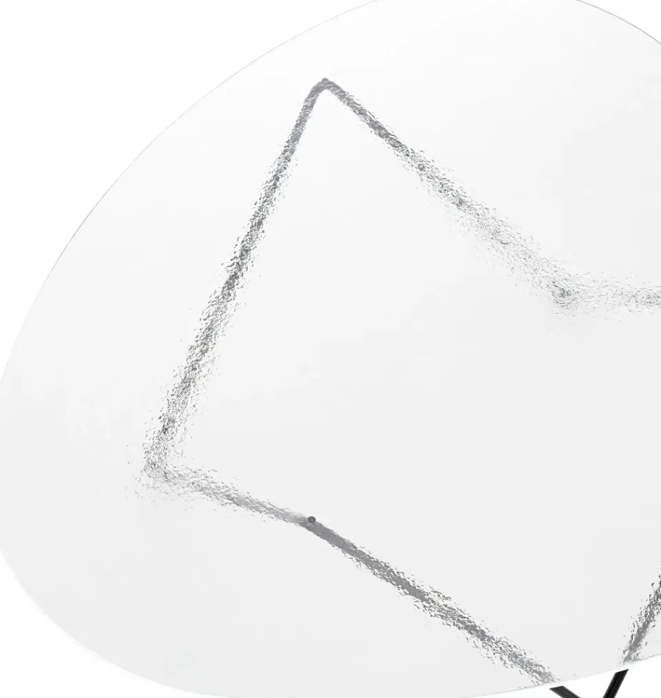Mesa de centro Pedrera, semimate - vidrio estructurado transparente*GUBI Discount