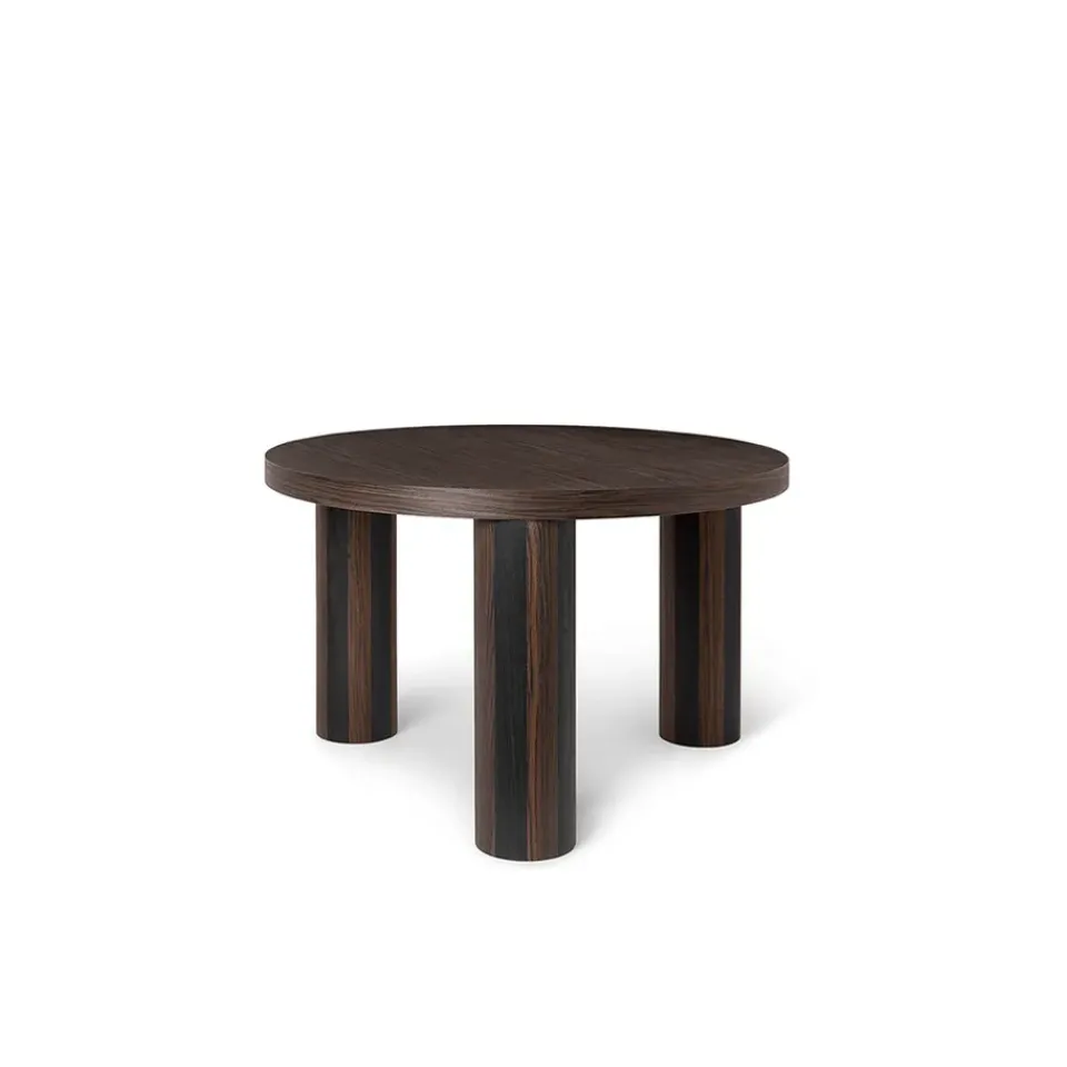 Mesa de centro Post, Oak smoked, small, lines*Ferm Living Online