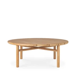 Mesa de centro Quatro outdoor teak, Ø95 cm*Ethnicraft Discount