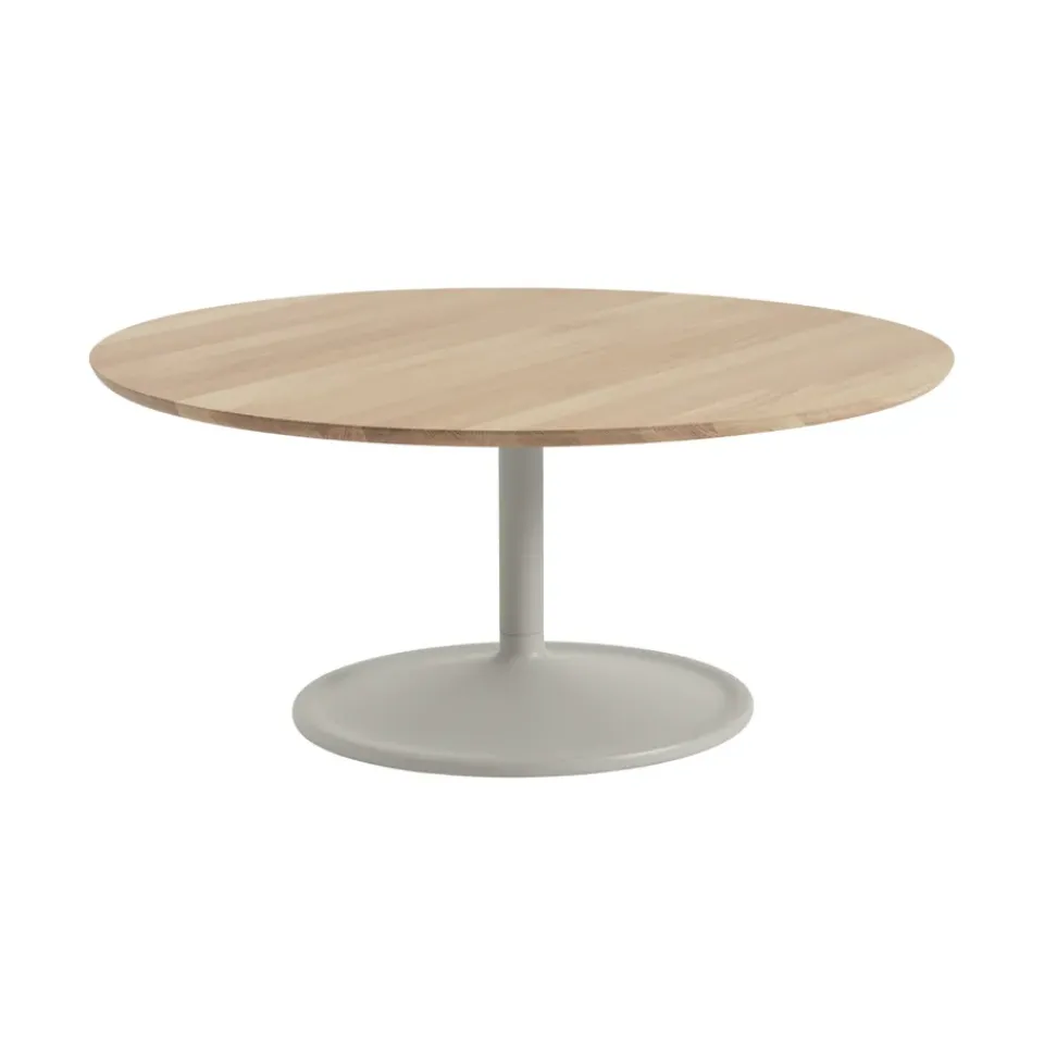 Mesa de centro Soft Ø95 cm, Solid oak-grey*Muuto Clearance