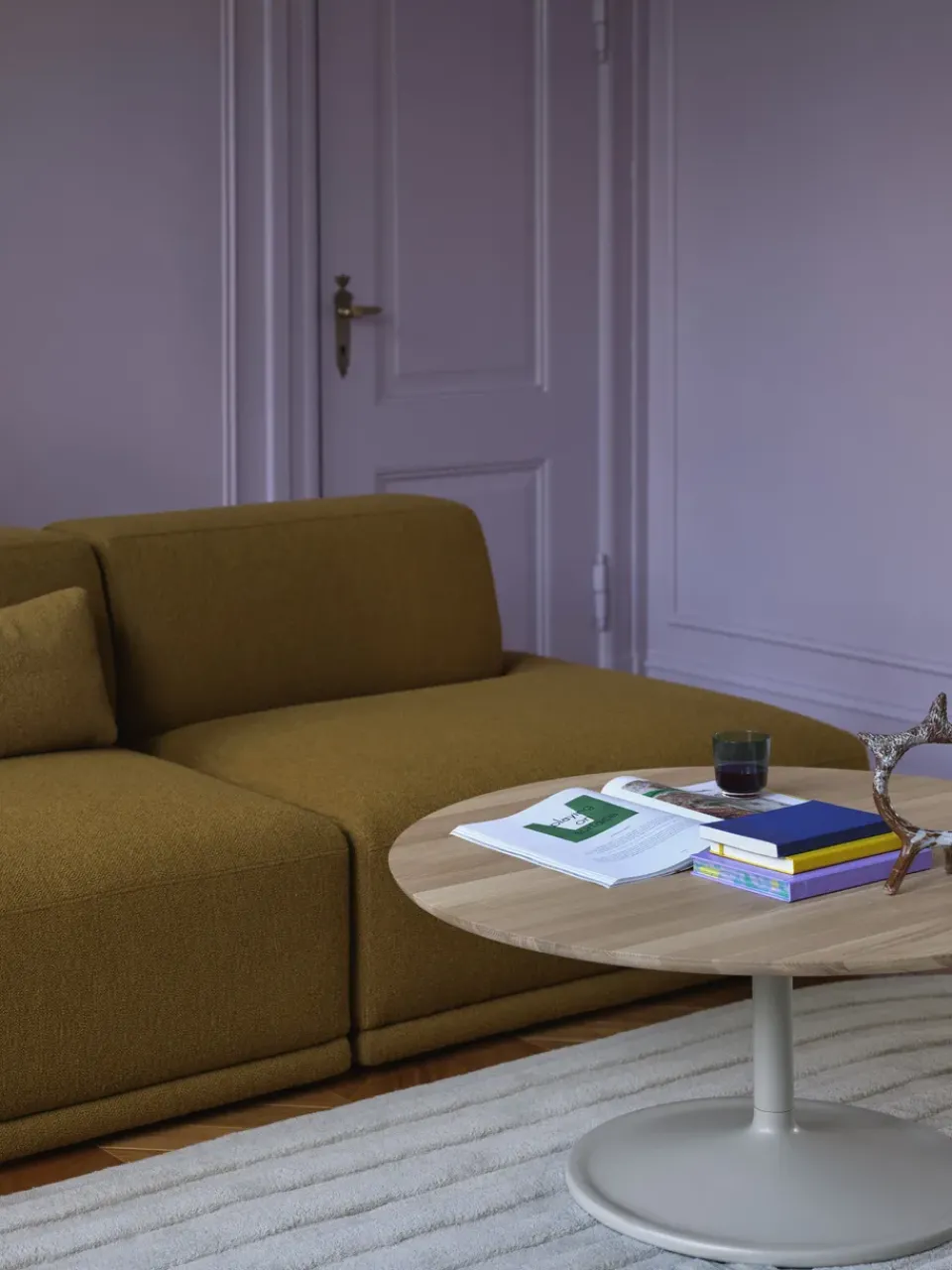 Mesa de centro Soft Ø95 cm, Solid oak-grey*Muuto Clearance