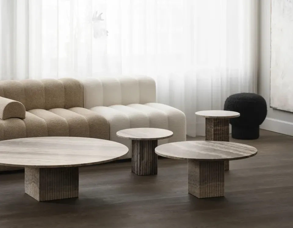 Mesa de centro Soho, Tufo , Ø80×35 cm*NORR11 Best