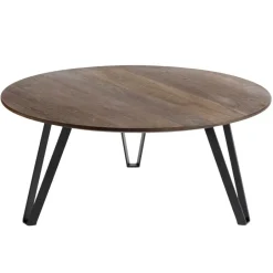 Mesa de centro Space Ø90 cm, roble ahumado*MUUBS Discount