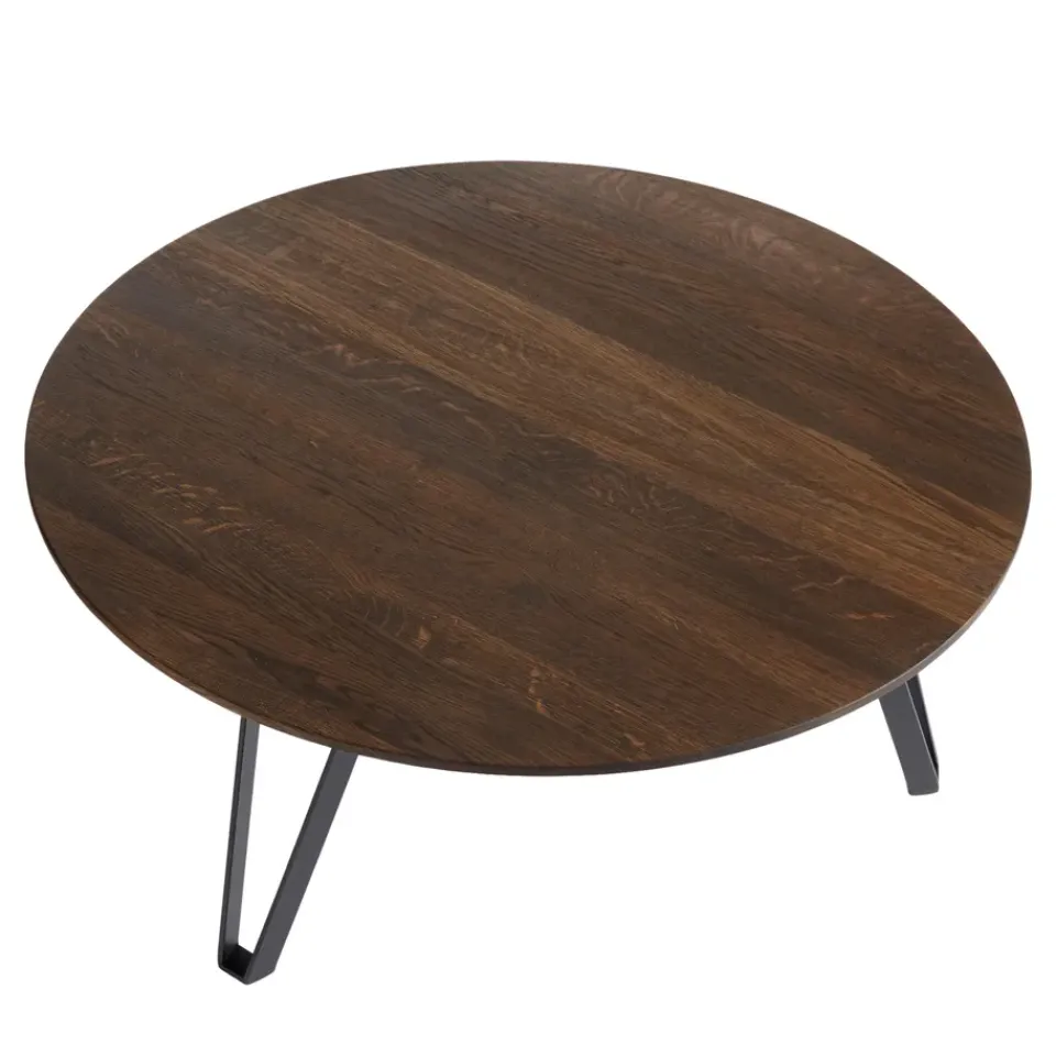 Mesa de centro Space Ø90 cm, roble ahumado*MUUBS Discount