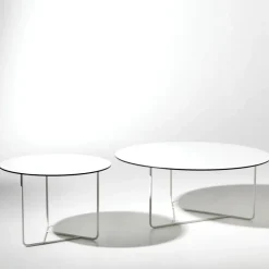 Mesa de centro Tellus, , base blanca, h41 d100*SMD Design Online