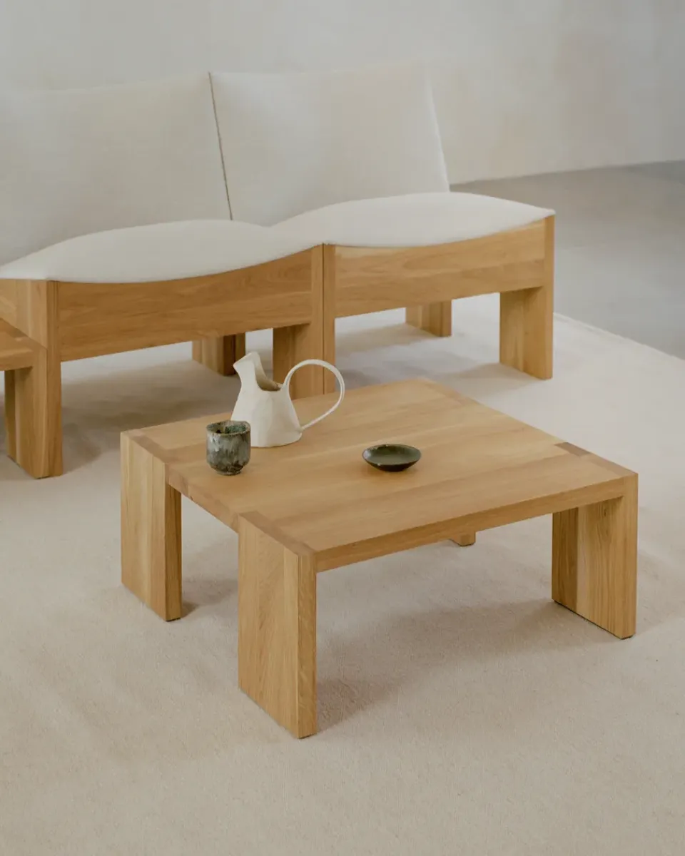 Mesa de centro Tennon, Roble, 61x61 cm*New Works