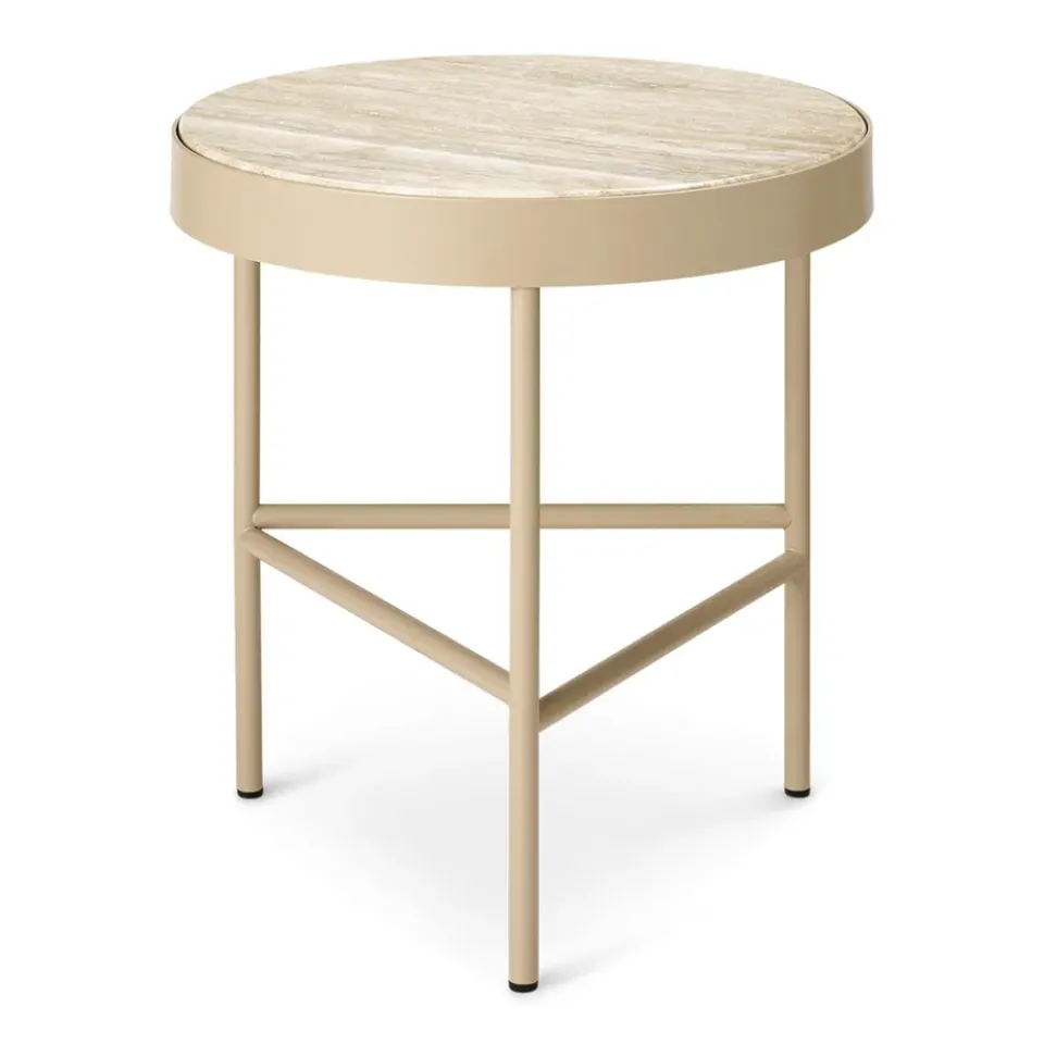 Mesa de centro Travertine Ø40 cm, Cashmere*Ferm Living Hot