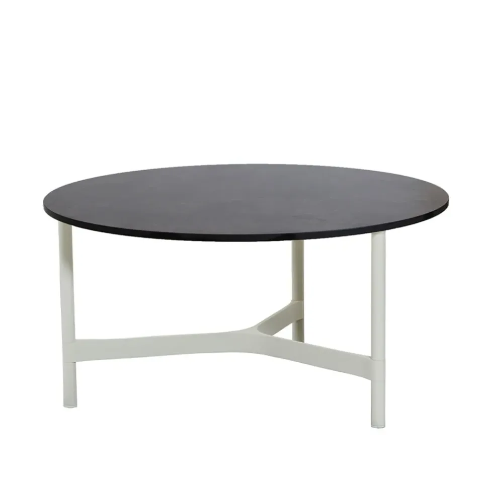Mesa de centro Twist large Ø90 cm, Dark grey-white*Cane-line Sale