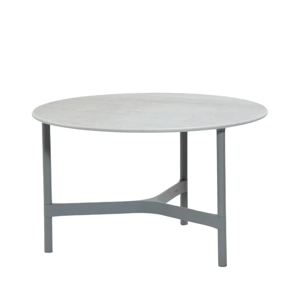 Mesa de centro Twist medium Ø70 cm, Fossil grey-light grey*Cane-line New