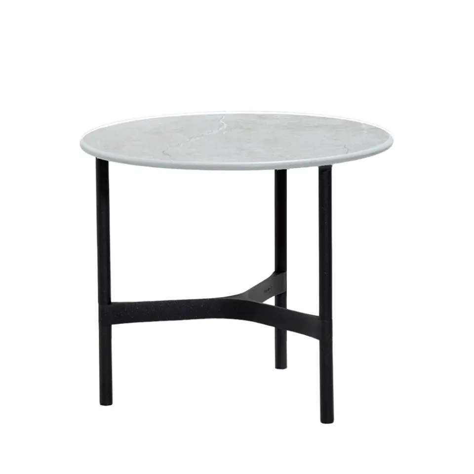 Mesa de centro Twist small Ø45 cm, Fossil grey-lava grey*Cane-line Outlet