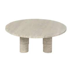Mesa de centro Volos L, Ø75 cm, Travertino*Blomus Sale