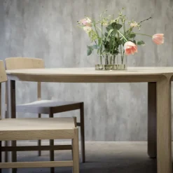 Mesa de comedor Amor redonda, Roble con aceite duro de cera blanco*Mavis Best