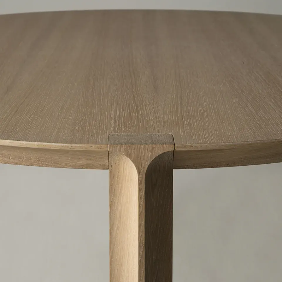 Mesa de comedor Amor redonda, Roble con aceite duro de cera blanco*Mavis Best