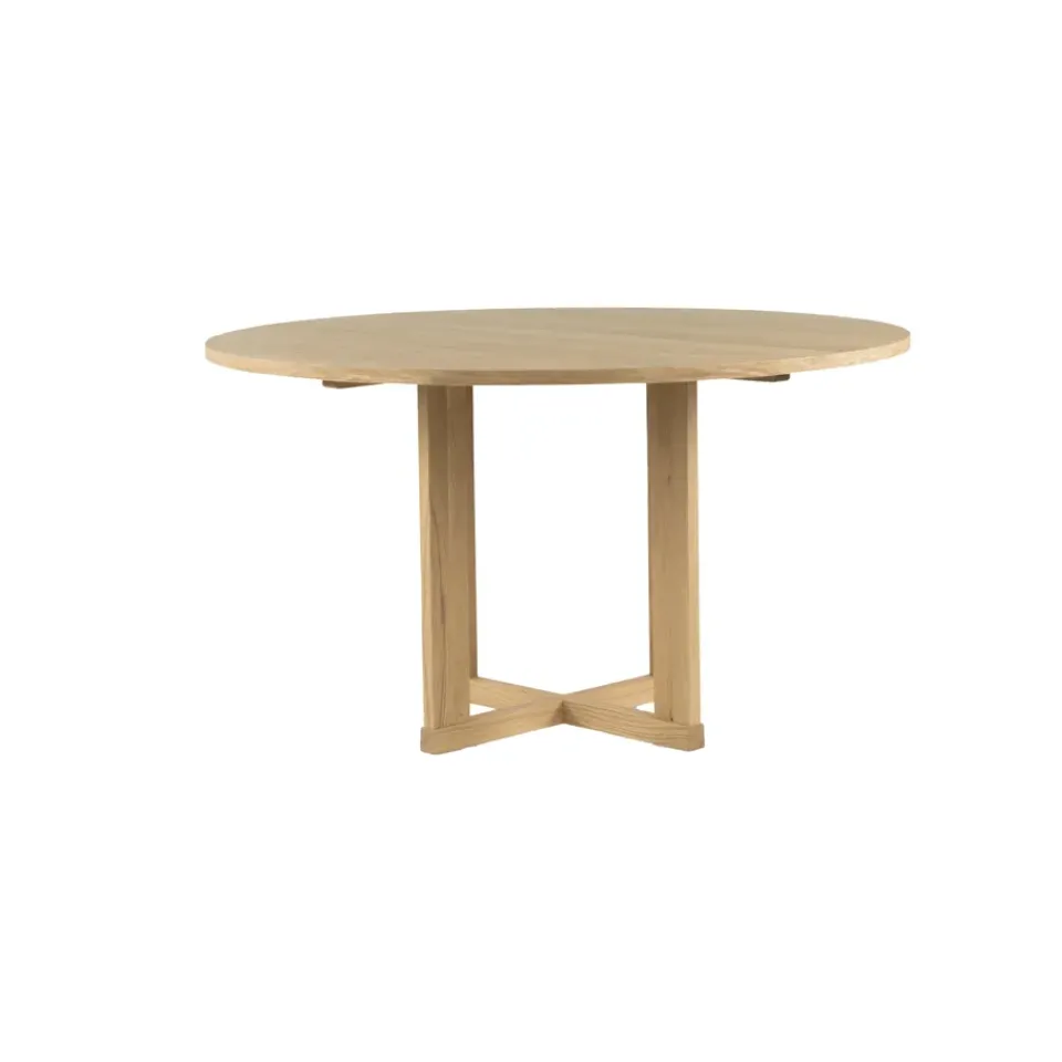 Mesa de comedor Arv ⌀130 cm, Roble blanqueado con acabado mate*Mavis Discount