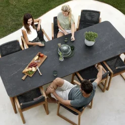 Mesa de comedor Aspect, Fossil black-teak 210 cm*Cane-line New