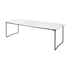 Mesa de comedor B31, Roble lacado blanco-negro*Grythyttan Stålmöbler New