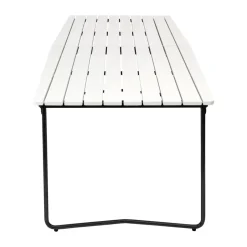 Mesa de comedor B31, Roble lacado blanco-negro*Grythyttan Stålmöbler New
