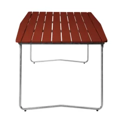 Mesa de comedor B31, 170x92 cm, roble teñido Dark red-lacado-acero galvanizado*Grythyttan Stålmöbler Clearance