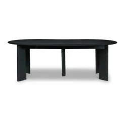 Mesa de comedor Bevel Extendable, Haya negra aceitada, incluye 2 hoja de extensión*Ferm Living Sale