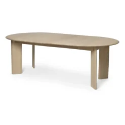 Mesa de comedor Bevel Extendable, Haya blanca aceitada, incluye 2 hojas de extensión*Ferm Living Best