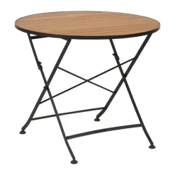 Mesa de comedor Brewer, Negro-teca, Ø85 cm*Brafab Clearance