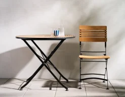 Mesa de comedor Brewer, Negro-teca, Ø85 cm*Brafab Clearance