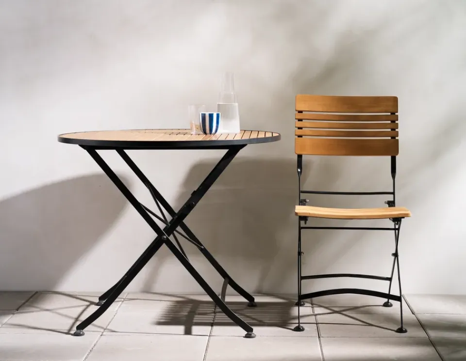 Mesa de comedor Brewer, Negro-teca, Ø85 cm*Brafab Clearance