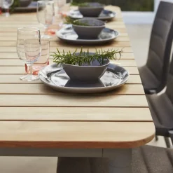 Mesa de comedor Core teca 210x100x74 cm, Soprte taupe*Cane-line Sale