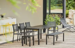 Mesa de comedor extensible Aria 140-200 cm, Black*Fiam Outlet