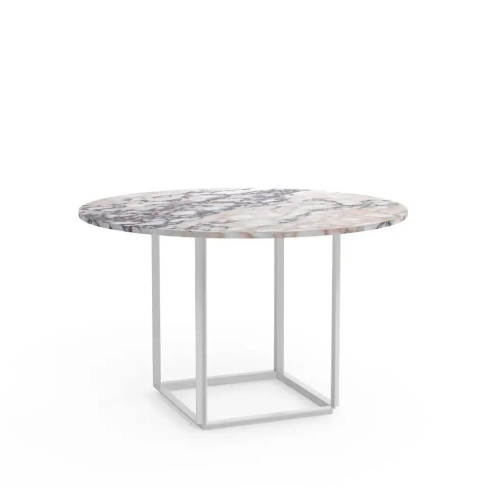 Mesa de comedor Florence redonda, mármol viola , ø120 cm, soporte*New Works New