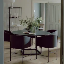 Mesa de comedor Florence redonda, mármol viola , ø120 cm, soporte*New Works New