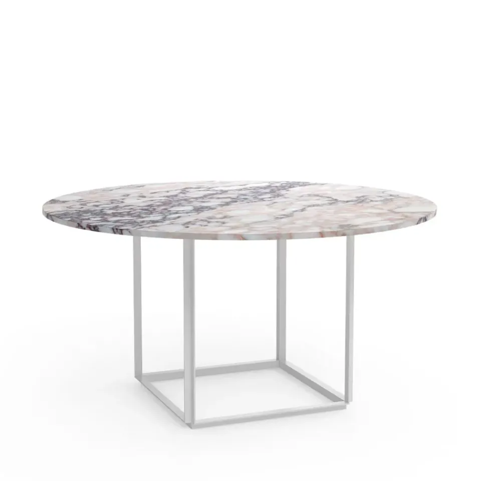 Mesa de comedor Florence redonda, mármol viola , ø145 cm, soporte*New Works Outlet