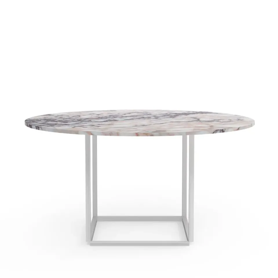 Mesa de comedor Florence redonda, mármol viola , ø145 cm, soporte*New Works Outlet