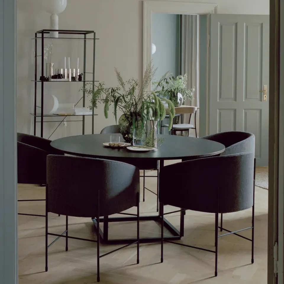 Mesa de comedor Florence redonda, mármol viola , ø145 cm, soporte*New Works Outlet