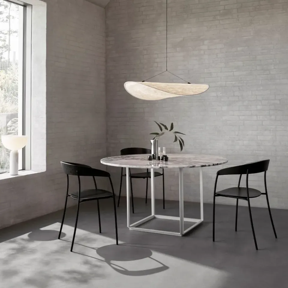 Mesa de comedor Florence redonda, mármol viola , ø145 cm, soporte*New Works Outlet
