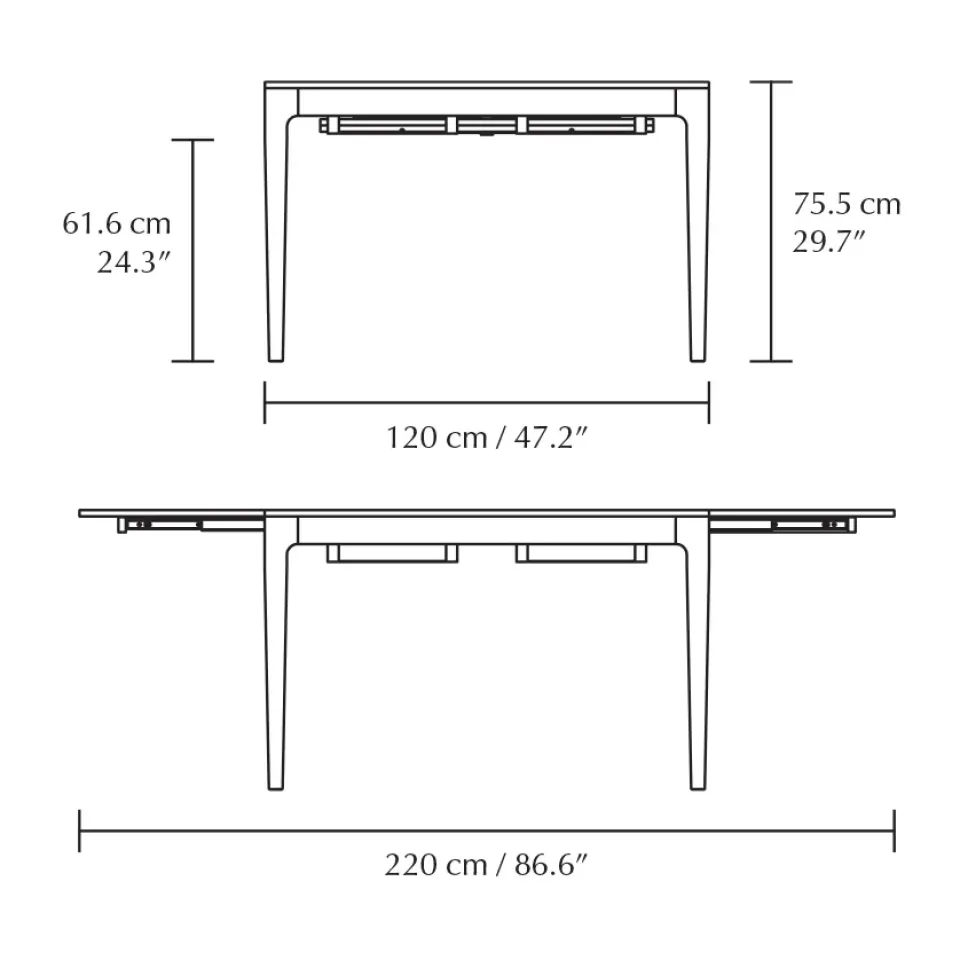 Mesa de comedor Heart'n'Soul 90x120 cm, Oak-cloud grey*Umage Sale
