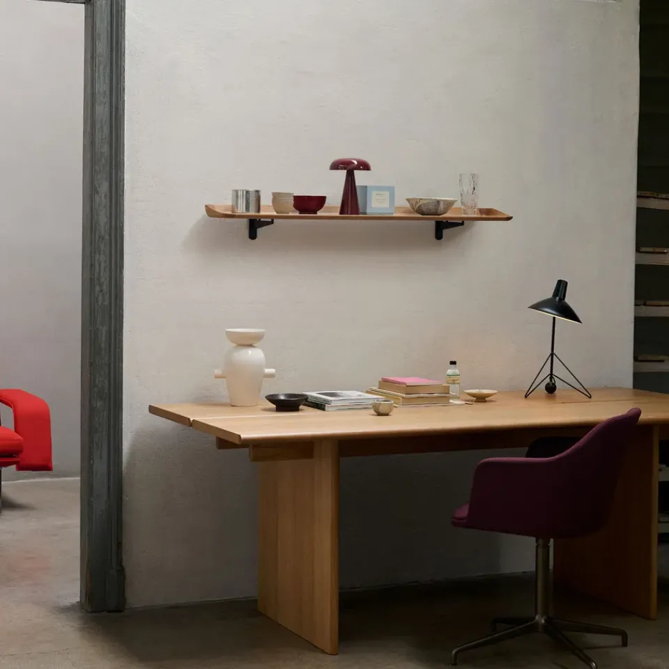 Mesa de comedor Ita OS1 con gestión de cables 95x200 cm, Oak*&Tradition New