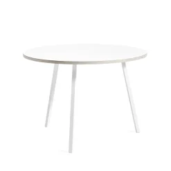 Mesa de comedor Loop Stand redonda, White laminate-white, Ø105 cm*HAY Clearance