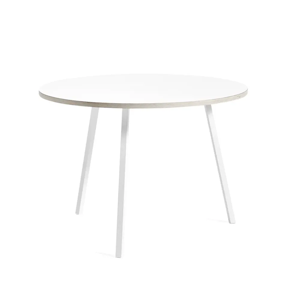 Mesa de comedor Loop Stand redonda, White laminate-white, Ø105 cm*HAY Clearance