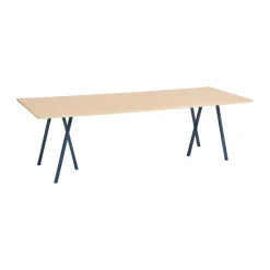 Mesa de comedor Loop Stand incl. support 92,5x250 cm, Deep blue-clear lacq. oak*HAY Discount