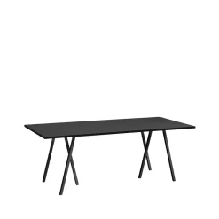 Mesa de comedor Loop Stand, Black linoleum-black, 200 cm*HAY