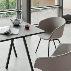 Mesa de comedor Loop Stand, Black linoleum-black, 200 cm*HAY
